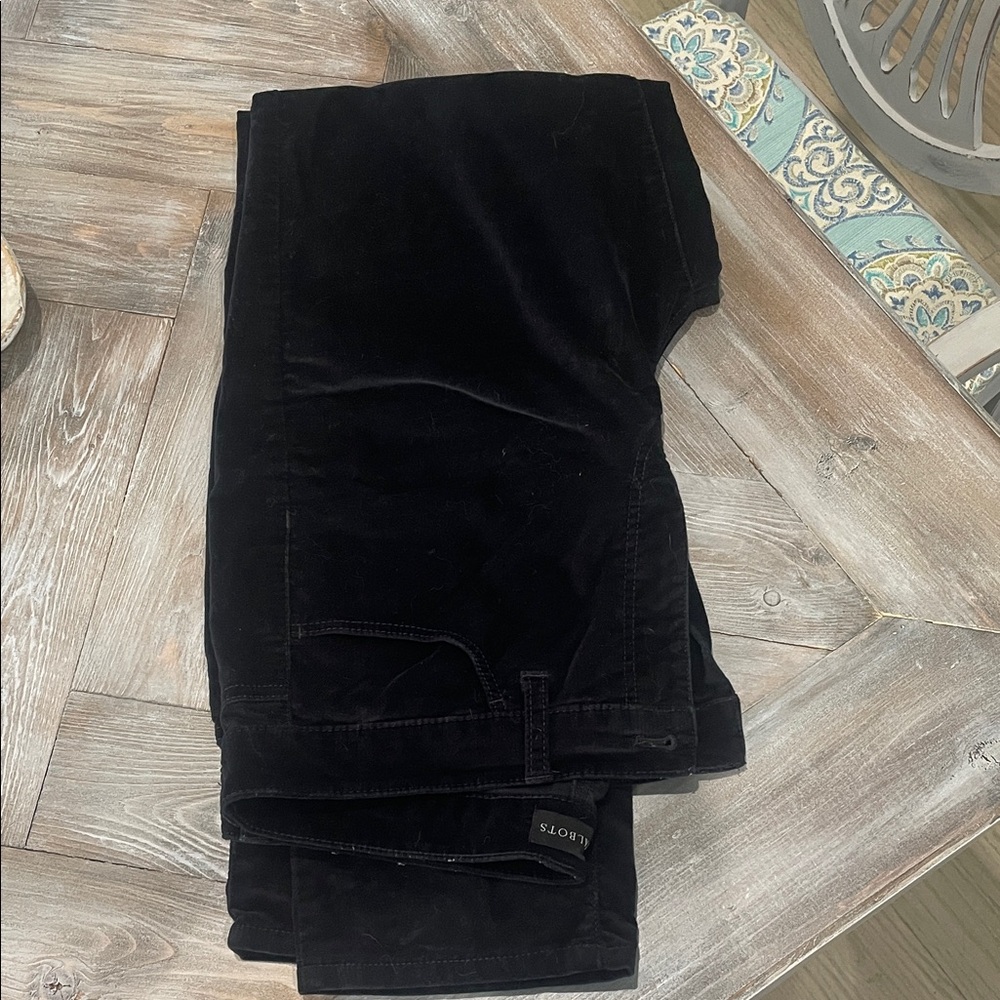 Talbots Black Velveteen Straight Leg Pants